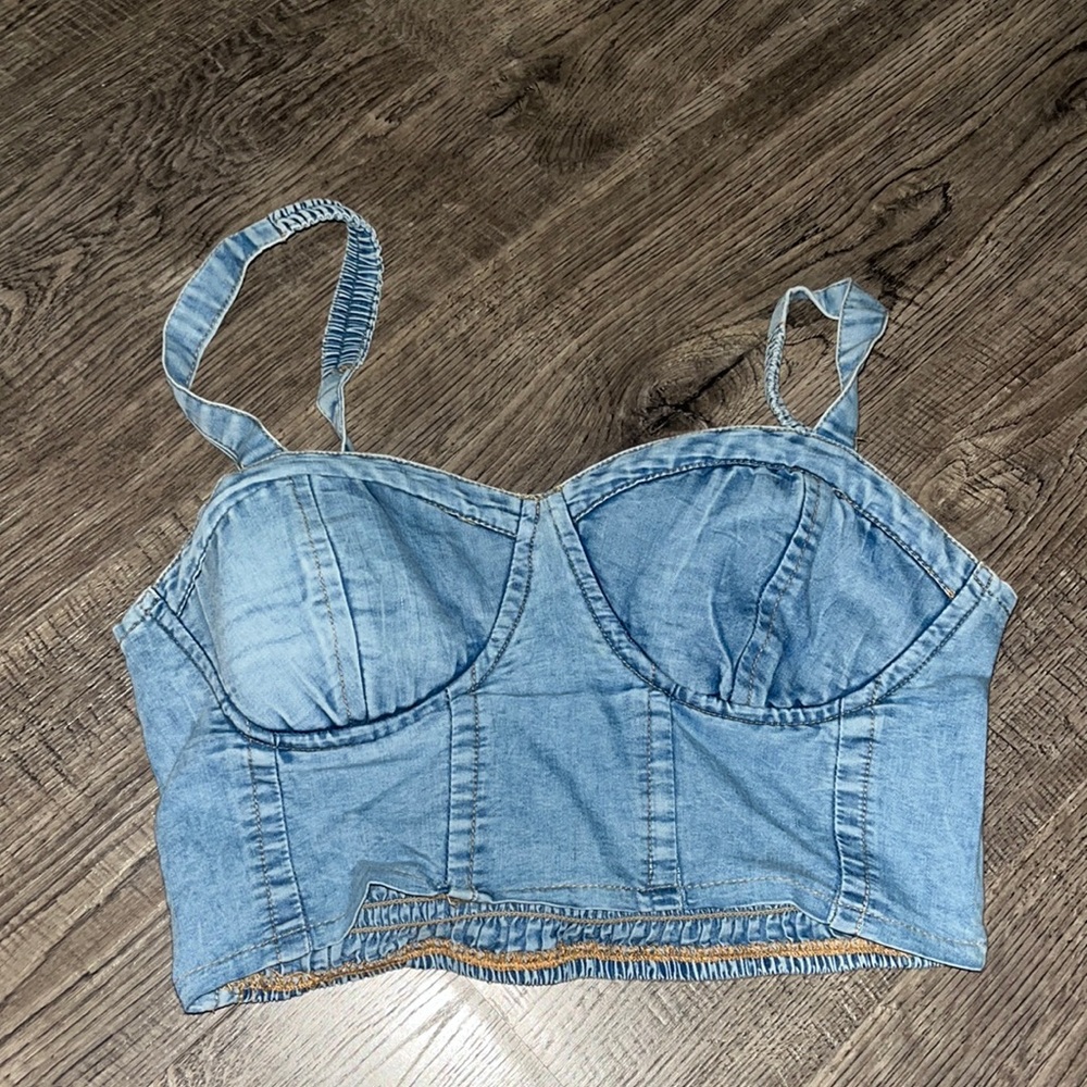 Cute Jean Crop Top